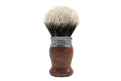 sv2.0 pomele mahogany shaving brush manchurian white badger made in italy